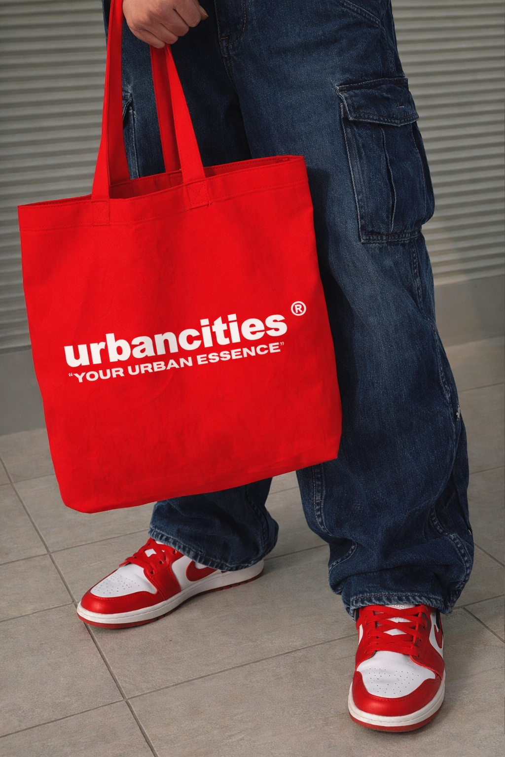 STRIKING RED TOTEBAG