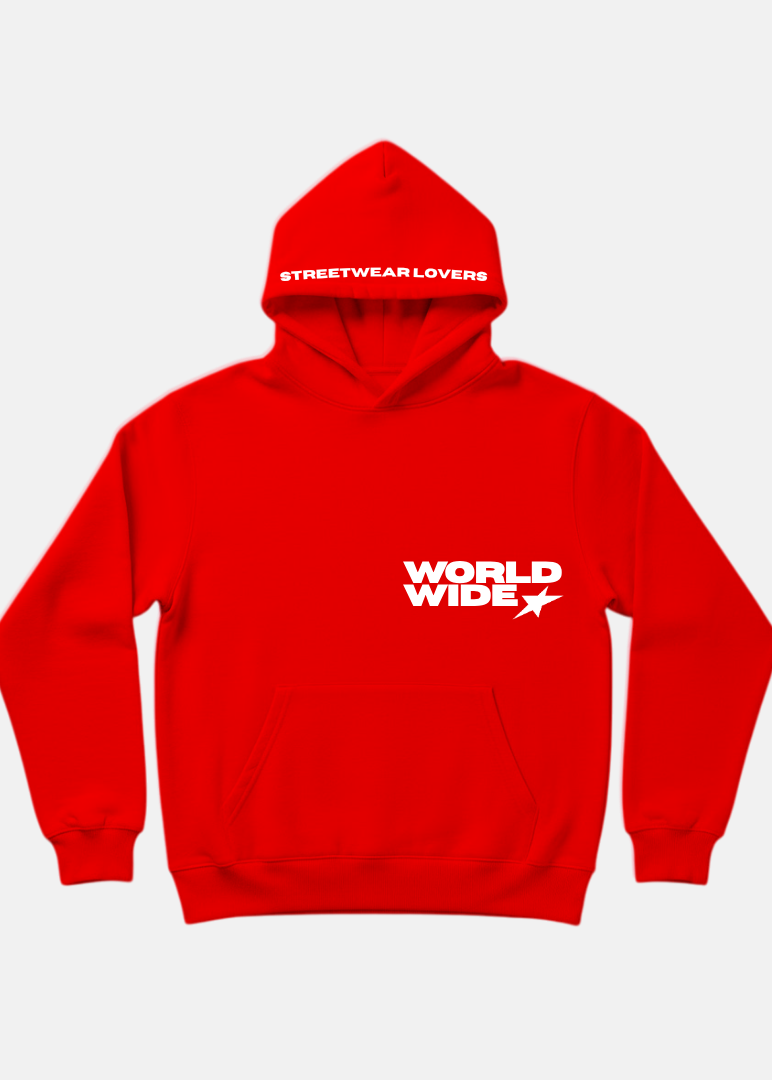 WORLDWIDE RED HOODIE