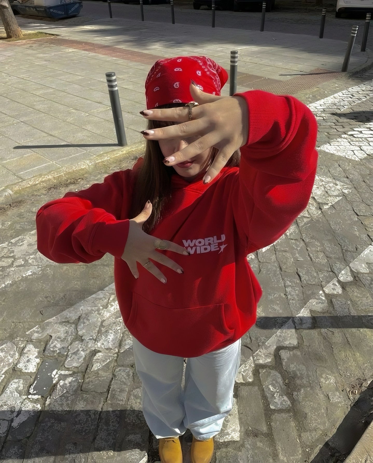 WORLDWIDE RED HOODIE